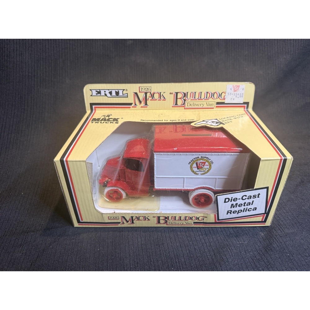 Vintage ERTL 1926 Mack Bulldog Delivery Van Die Cast Bank 1/38 TSC 50th Anniv